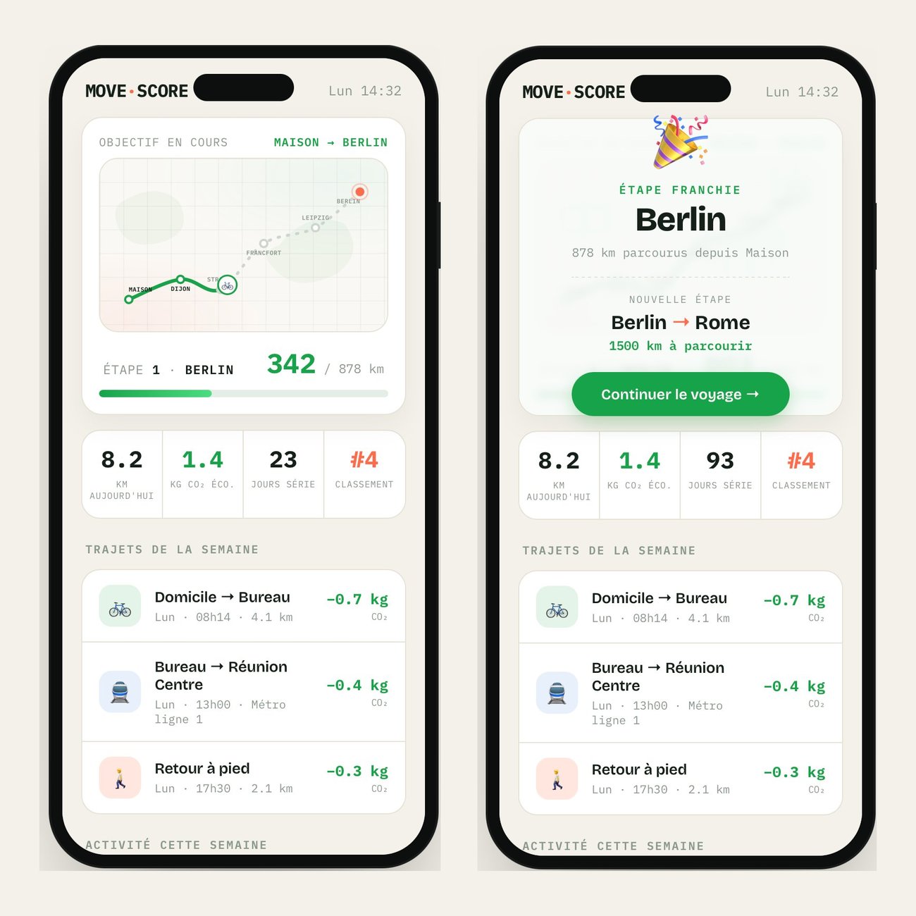 move score — main screen